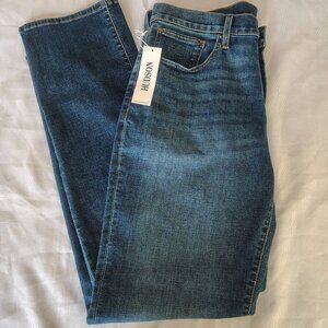 NWT $215 Mens HUDSON Size 33 x 32"  Color Blue Denim Byron Straight Jeans